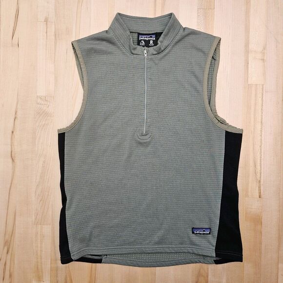 Patagonia Other - VINTAGE PATAGONIA Regulator Polartec Olive Green Fleece Vest Waffle Mens Size S